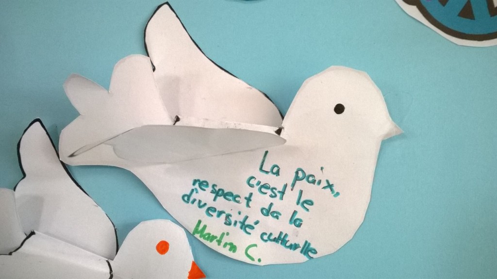 messages for peace in French 